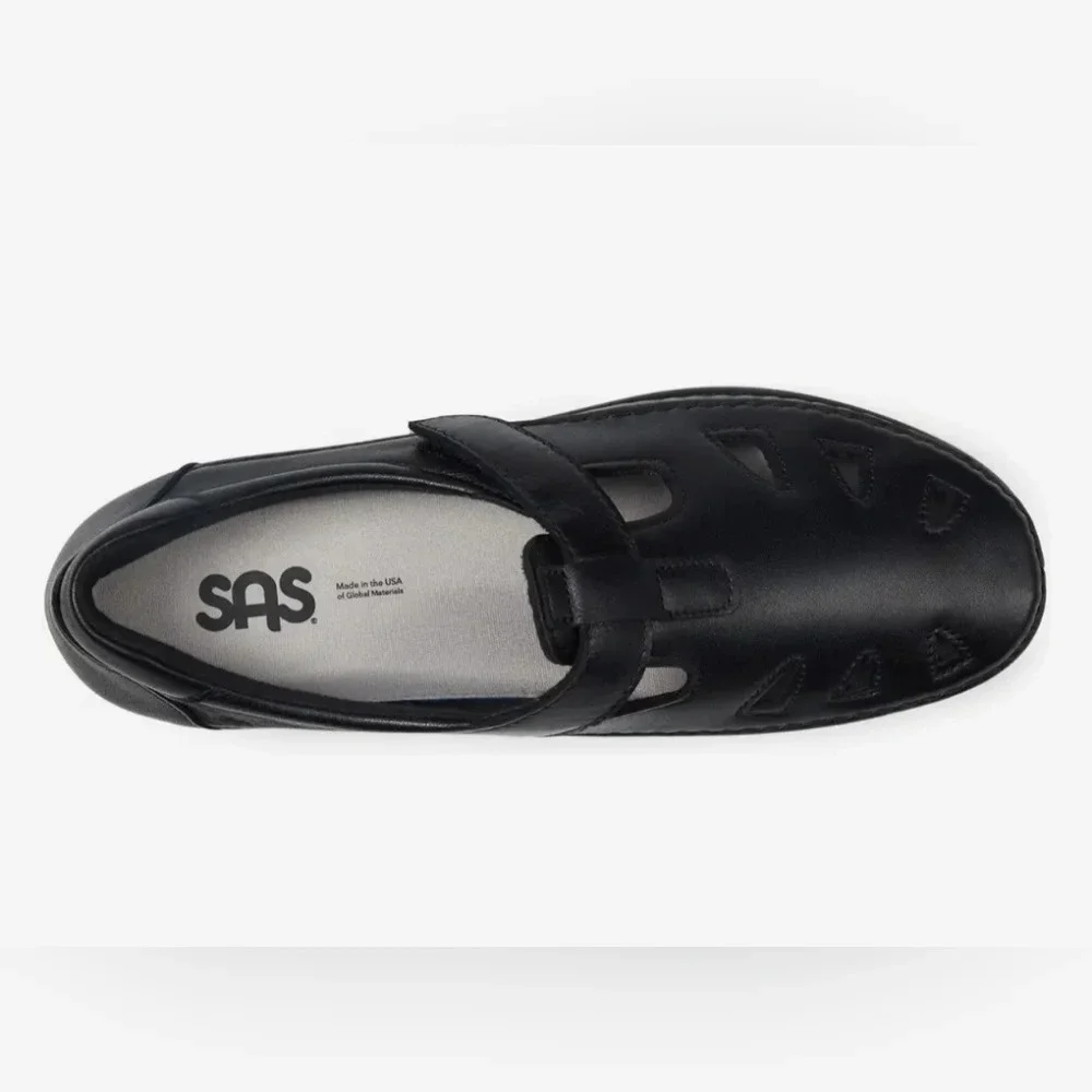 SAS Roamer Women's Size 11/12 black leather Mary Jane Loafers Tripad comfort